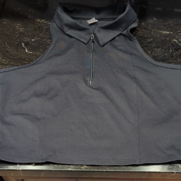 Powersoft Go Dry Old Navy Quarter Zip Crop Sleeveless Top Women's Size Medium - Picture 1 of 6